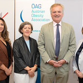 v.l.n.r.: Dr. Naghme Kamaleyan-Schmied, Dr. Bianca Karla Itariu, PhD, Prim. Univ.-Prof. Dr. Bernhard Ludvik, Dr. Dagmar Fedra-Machacek
