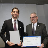 DDr. Mathias Luft und Präsident Dr. Harald Schlögel bei der Preisverleihung